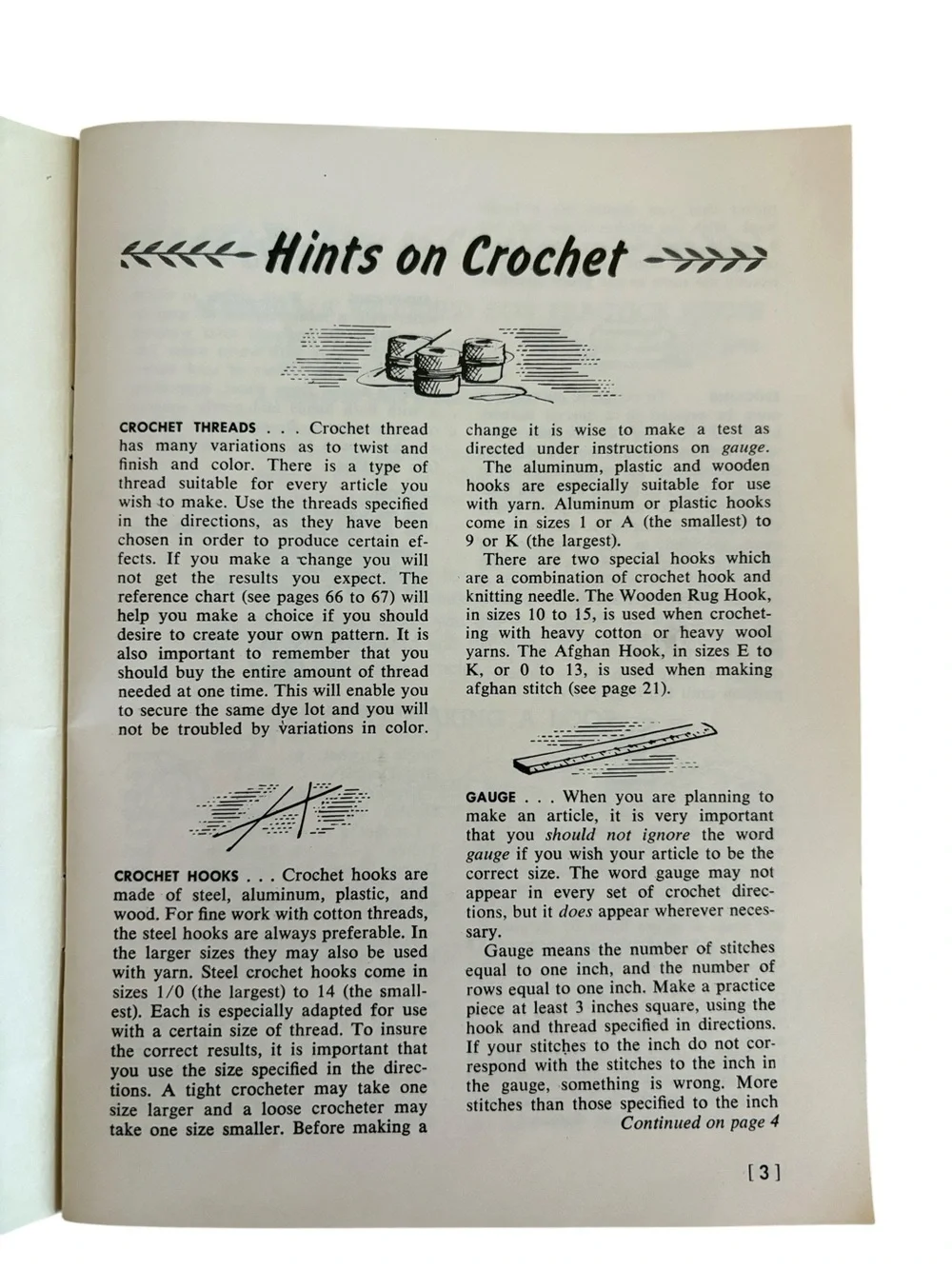 Vintage 1959 Coats & Clark's Learn How Book Crochet Knitting Tatting Embroidery